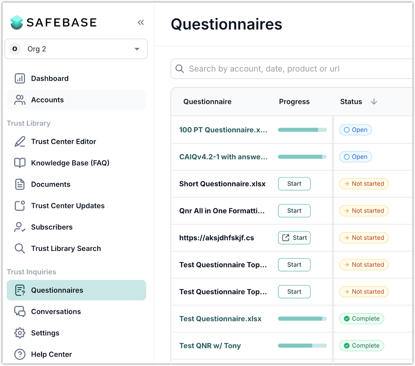 Questionnaire Table UI Enhancements