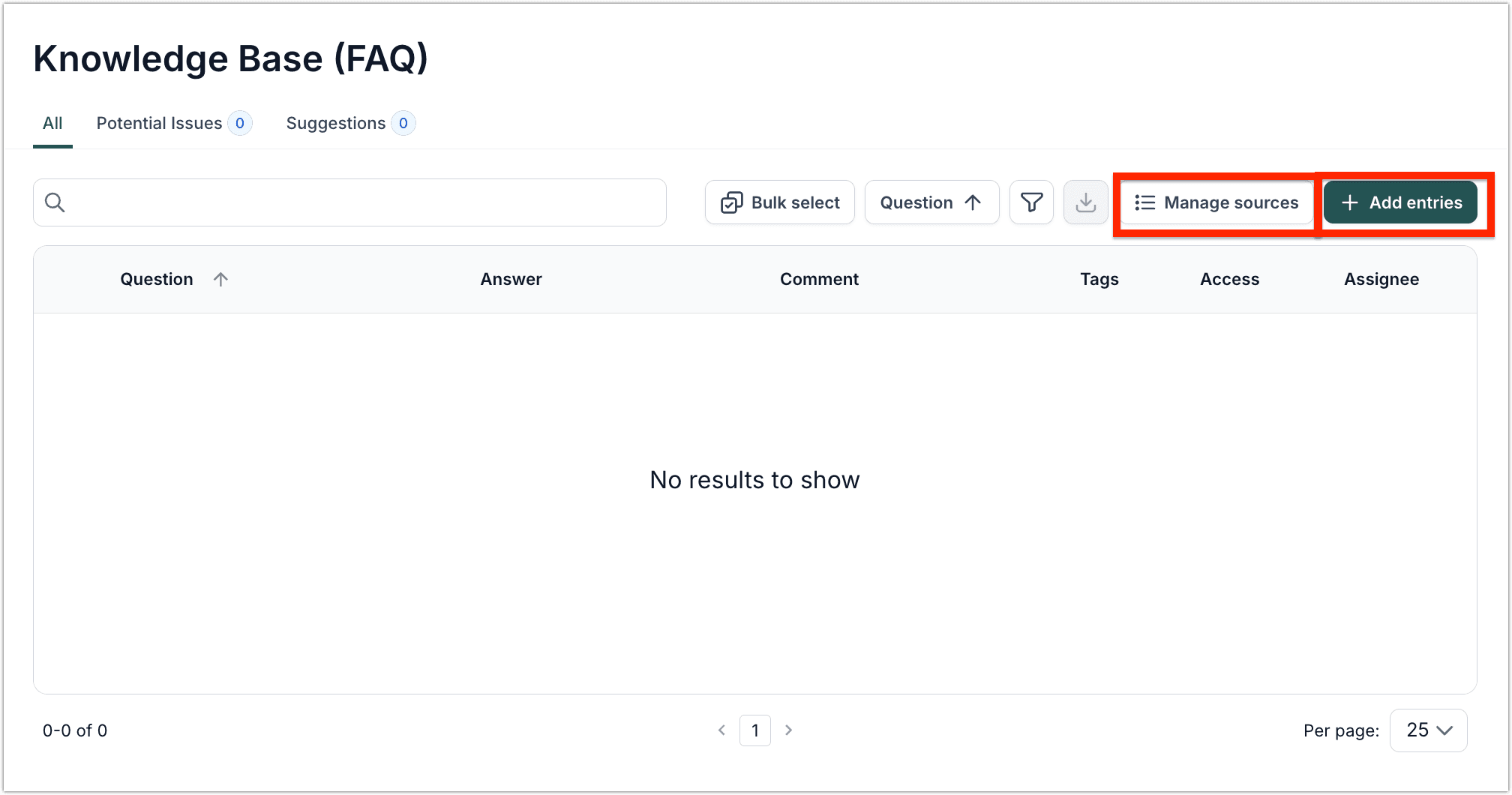 Updated Buttons in SafeBase Knowledge Base