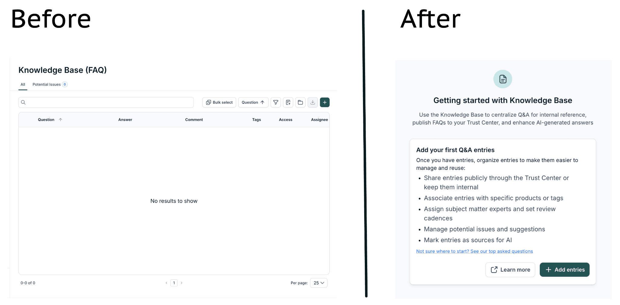 Clearer Onboarding for SafeBase Knowledge Base